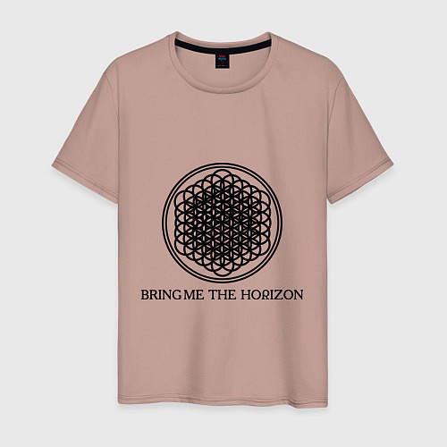 Мужская футболка Bring me the horizon / Пыльно-розовый – фото 1