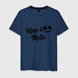 Футболка хлопковая мужская Keep it Mello, цвет: тёмно-синий
