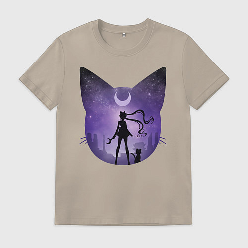 Мужская футболка Pretty Soldier Sailor Moon / Миндальный – фото 1