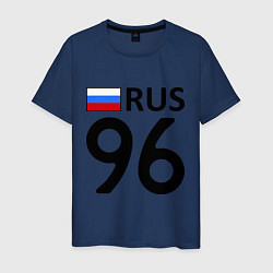 Футболка хлопковая мужская RUS 96 цвета тёмно-синий — фото 1
