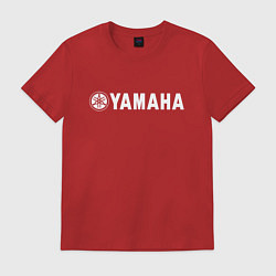 Футболка хлопковая мужская YAMAHA, цвет: красный
