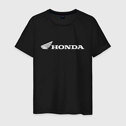 Футболка хлопковая мужская HONDA, цвет: черный