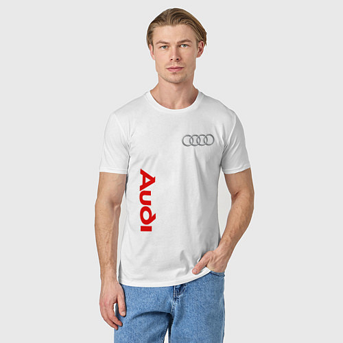 Мужская футболка AUDI / Белый – фото 3