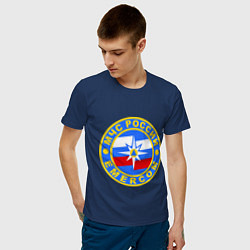 Футболка хлопковая мужская Emercom Russia, цвет: тёмно-синий — фото 2