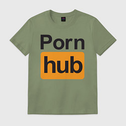 Футболка хлопковая мужская PornHub, цвет: авокадо