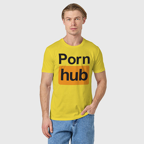 Мужская футболка PornHub / Желтый – фото 3