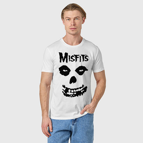 Мужская футболка Misfits Face / Белый – фото 3