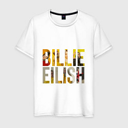 Футболка хлопковая мужская Billie Eilish, цвет: белый