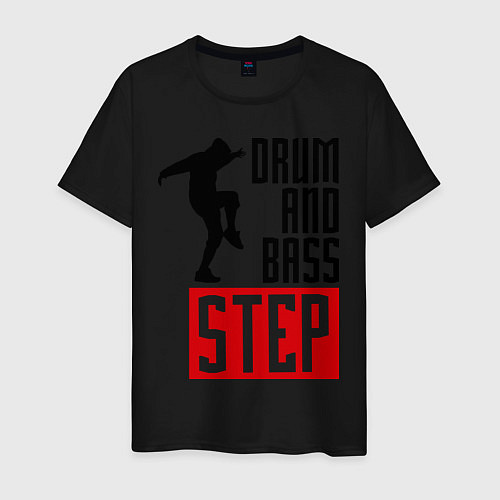 Мужская футболка Drum and Bass Step / Черный – фото 1