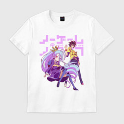 Футболка хлопковая мужская No Game No Life, цвет: белый
