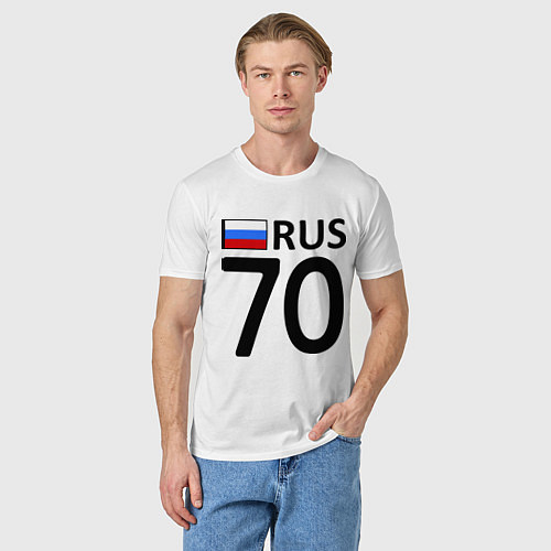 Мужская футболка RUS 70 / Белый – фото 3