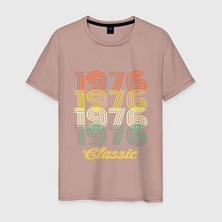 Футболка хлопковая мужская 1976 Classic, цвет: пыльно-розовый