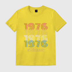 Футболка хлопковая мужская 1976 Classic, цвет: желтый