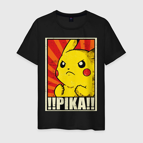 Мужская футболка Pikachu: Pika Pika / Черный – фото 1