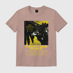 Футболка хлопковая мужская TOP: TRENCH, цвет: пыльно-розовый