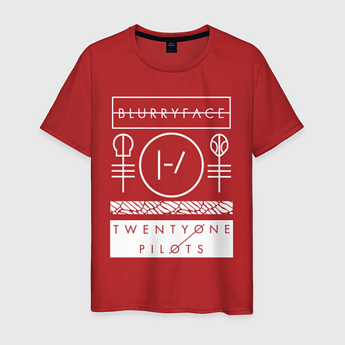 Мужская футболка 21 Pilots: Blurryface / Красный – фото 1