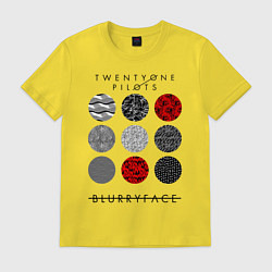 Футболка хлопковая мужская TOP: Blurryface, цвет: желтый