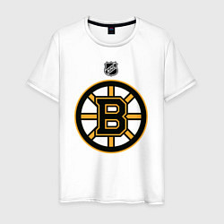Футболка хлопковая мужская Boston Bruins NHL цвета белый — фото 1