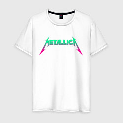 Футболка хлопковая мужская METALLICA, цвет: белый