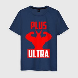 Футболка хлопковая мужская PLUS ULTRA красный, цвет: тёмно-синий