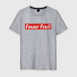Футболка хлопковая мужская Feuer Frei!, цвет: меланж