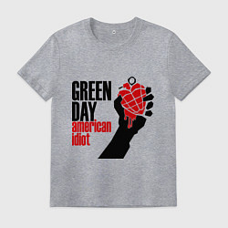 Футболка хлопковая мужская Green Day: American idiot, цвет: меланж