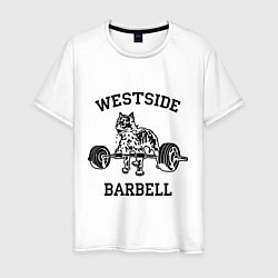 Футболка хлопковая мужская Westside barbell цвета белый — фото 1
