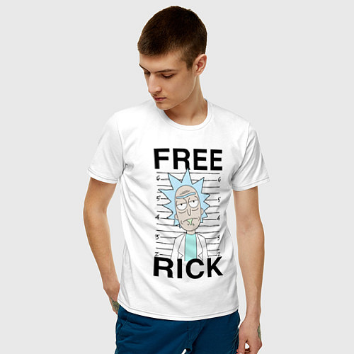 Мужская футболка Free Rick / Белый – фото 3