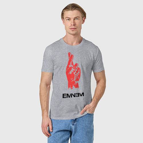 Мужская футболка Eminem Hand / Меланж – фото 3