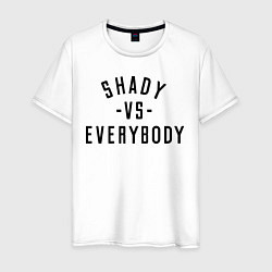 Футболка хлопковая мужская Shady vs everybody, цвет: белый