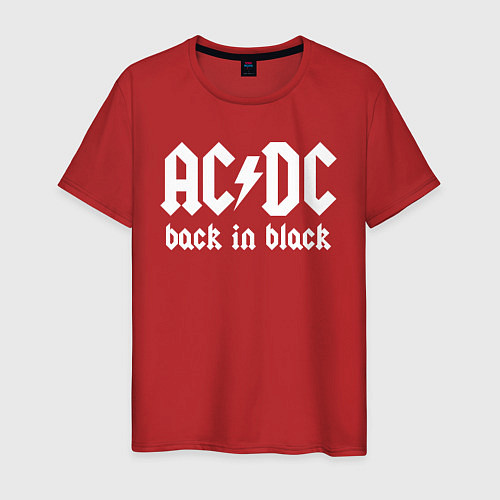 Мужская футболка ACDC BACK IN BLACK / Красный – фото 1