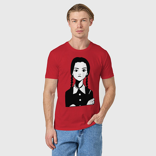 Мужская футболка Wednesday Addams / Красный – фото 3