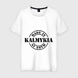 Футболка хлопковая мужская Made in Kalmykia, цвет: белый