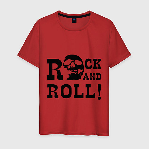 Мужская футболка Rock and roll / Красный – фото 1