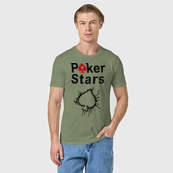 Футболка хлопковая мужская Poker Stars, цвет: авокадо — фото 2