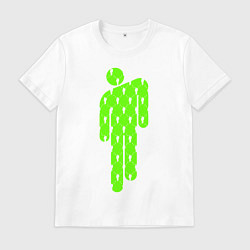 Футболка хлопковая мужская Billie Eilish: Blohsh, цвет: белый