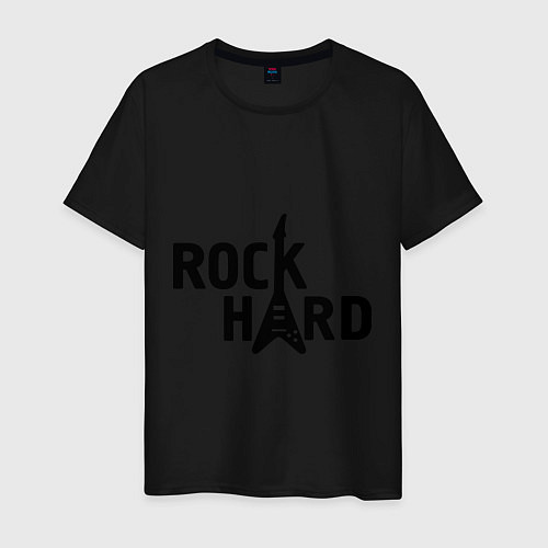 Мужская футболка Rock hard / Черный – фото 1