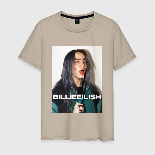 Мужская футболка Billie Eilish / Миндальный – фото 1