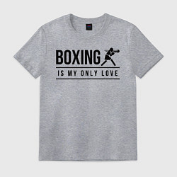 Футболка хлопковая мужская Boxing life, цвет: меланж