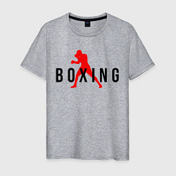 Футболка хлопковая мужская Boxing indastry, цвет: меланж