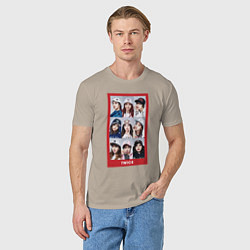 Футболка хлопковая мужская TWICE, цвет: миндальный — фото 2