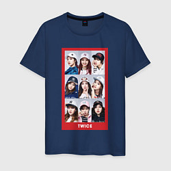 Футболка хлопковая мужская TWICE, цвет: тёмно-синий