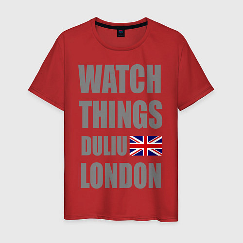 Мужская футболка Watch Things Duliu London / Красный – фото 1