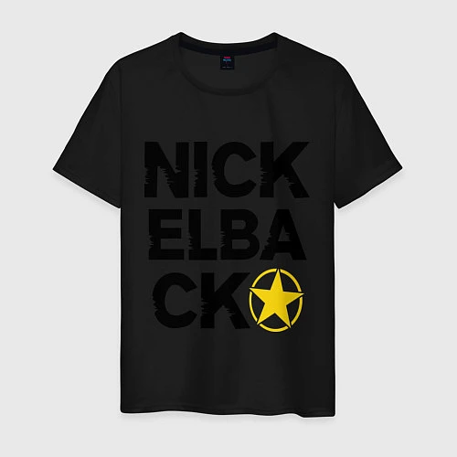 Мужская футболка Nickelback Star / Черный – фото 1
