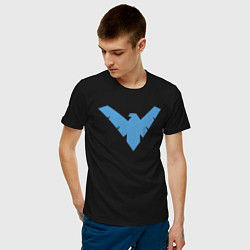 Футболка хлопковая мужская Nightwing, цвет: черный — фото 2