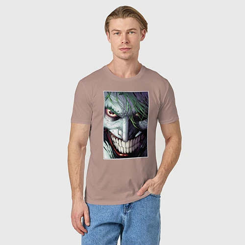 Мужская футболка Joker / Пыльно-розовый – фото 3