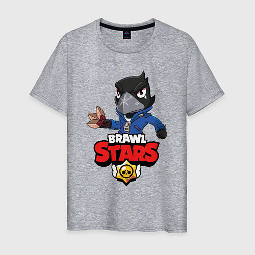Мужская футболка BRAWL STARS CROW / Меланж – фото 1