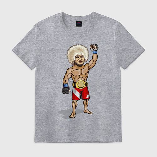 Мужская футболка Хабиб Нурмагомедов / Меланж – фото 1