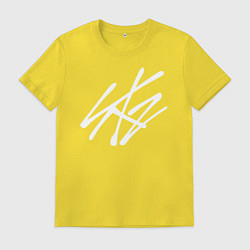 Футболка хлопковая мужская Stray Kids, цвет: желтый