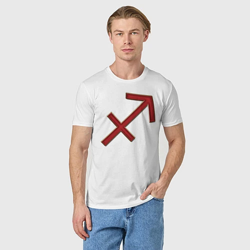 Мужская футболка Стрелец Sagittarius / Белый – фото 3